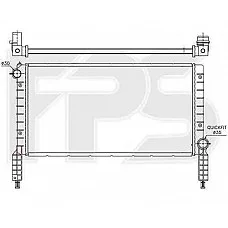 Радіатор охолодження Fiat Doblo 2001-2004 (MAGNETI MARELLI)