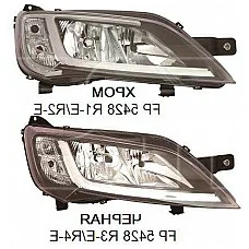 Фара PEUGEOT BOXER 14- права елктрокор. хром (DEPO). 1612040980